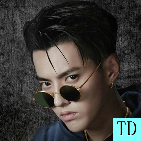 Kính mát gọng tròn màu đen phong cách hiphop Trung Hoa thời trang cho nam nữ