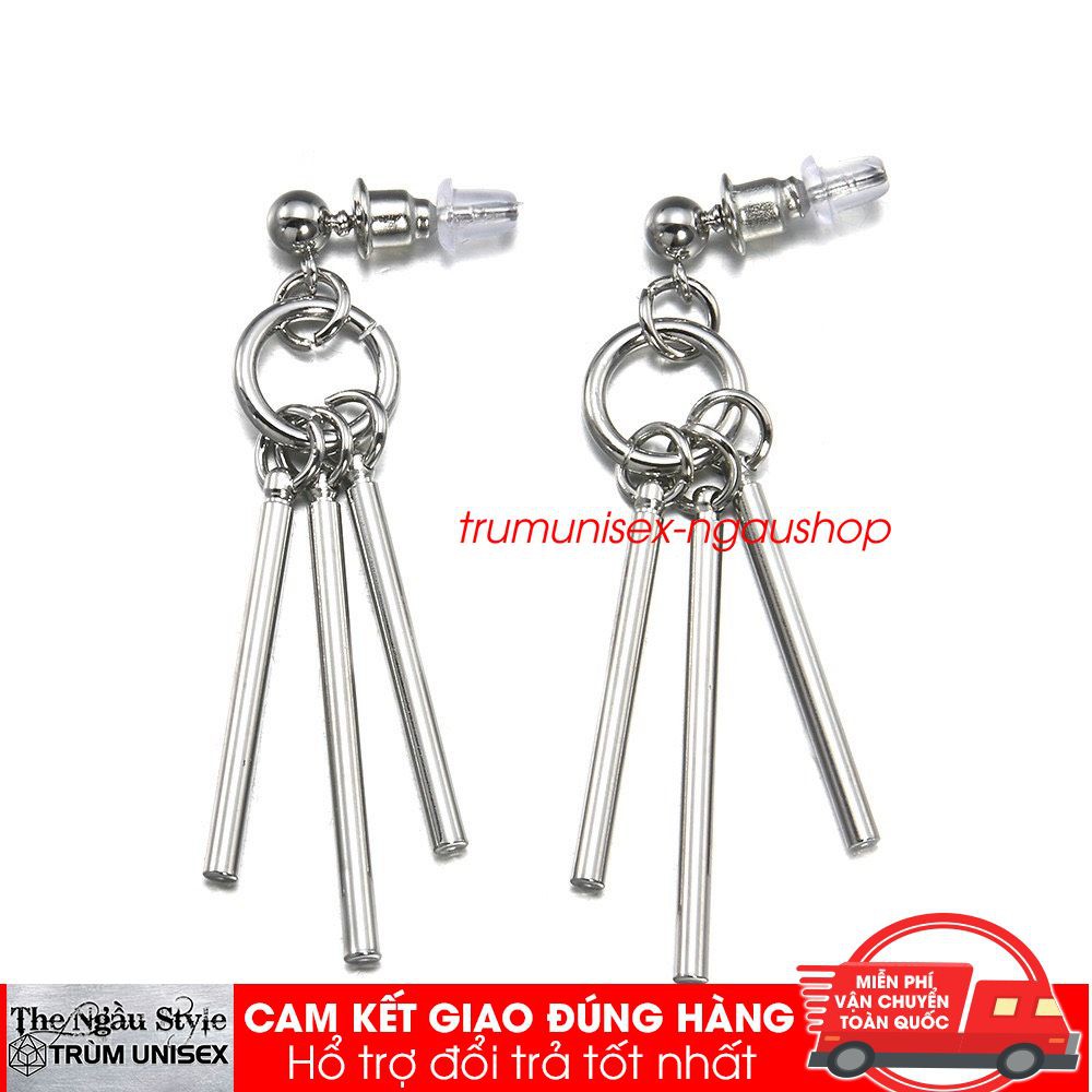 Khuyên tai Bông tai Nam Bấm kiểu dáng Xỏ BTS tủa tùa Hàn Quốc TNSPK999