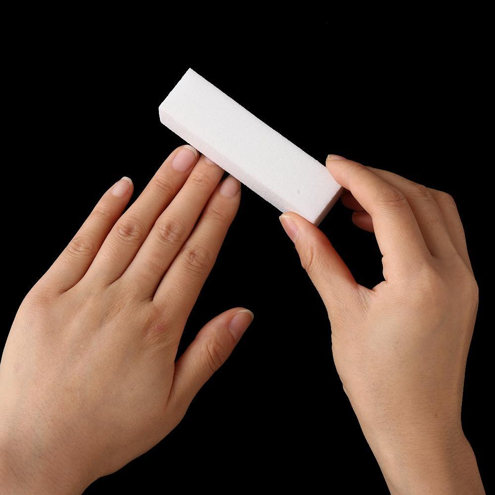 Bộ 10 Khối Đánh Bóng Móng Tay Màu Trắng
