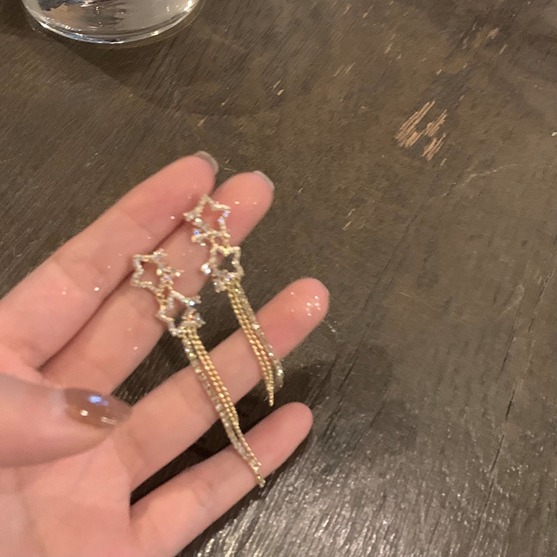 Bông Tai Dáng Dài Hình Ngôi Sao Thời Trang Hàn Quốc Mới 2022