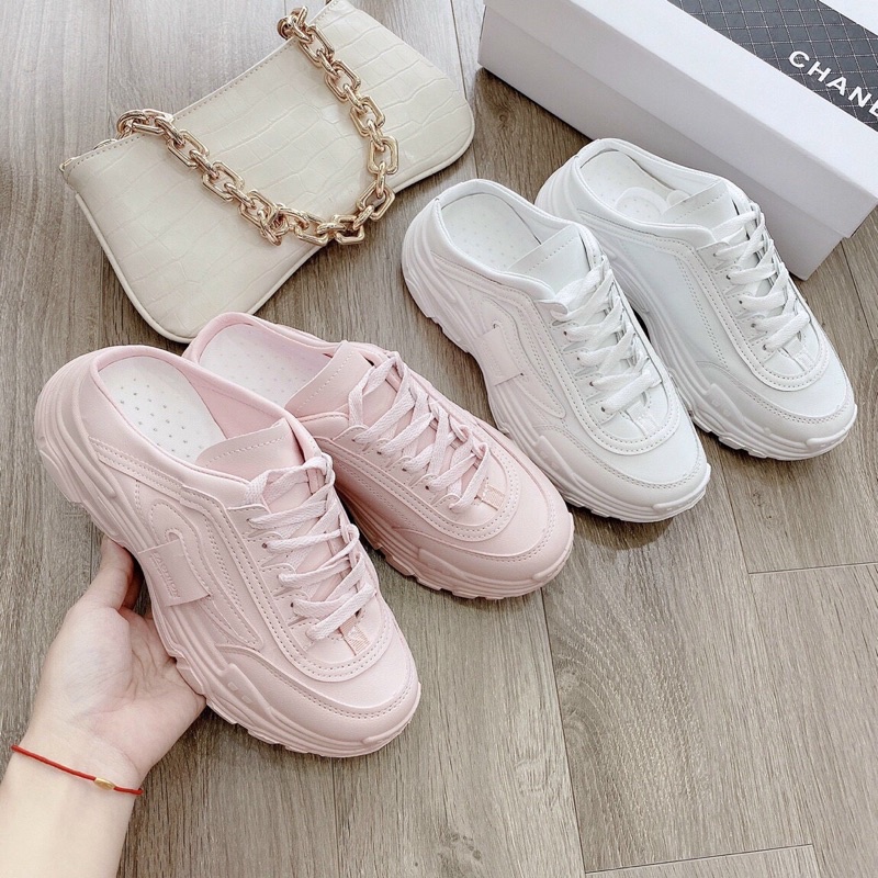 SHUSTORE - GIÀY THỂ THAO HỞ GÓT ĐẾ THÔ CAO 4 PHÂN