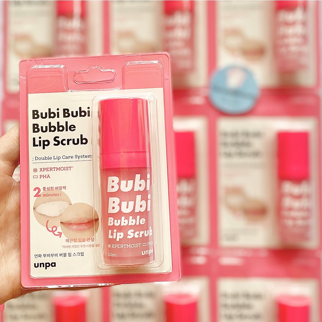 Tẩy Tế Bào Chết Môi Dạng Gel Sủi Lành Tính, Làm Mềm Môi Unpa Bubi Bubi Lip