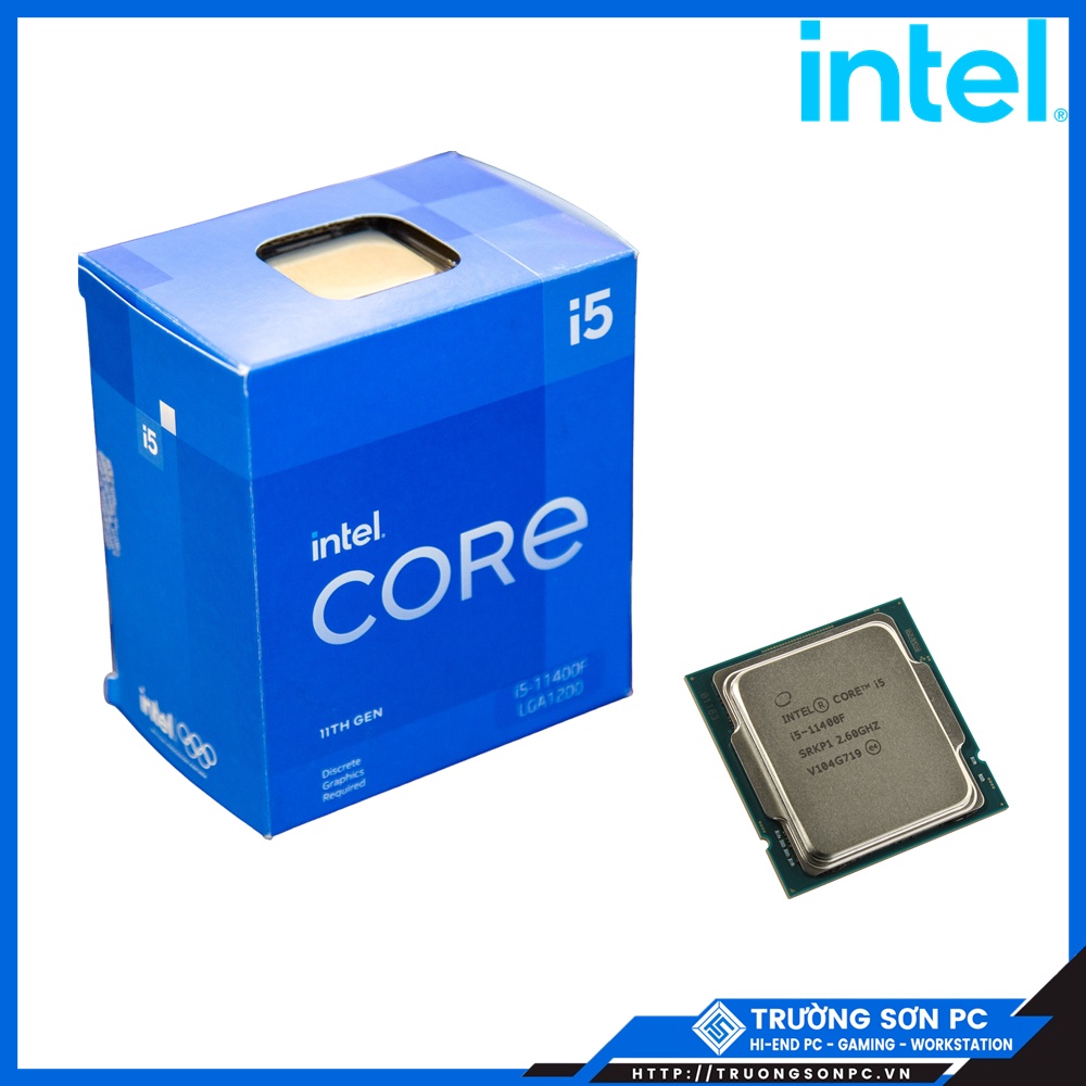 CPU Intel Core i5 11400F (2.6GHz turbo up to 4.4Ghz, 6 Cores 12 Threads, 12MB Cache, 65W) | Full Box Nhập Khẩu