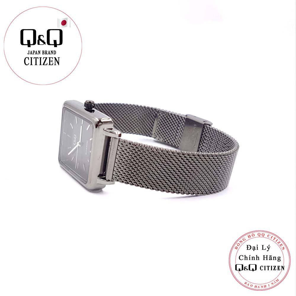 Đồng hồ Unisex Q&amp;Q Citizen QB51J412Y dây kim loại thương hiệu Nhật Bản