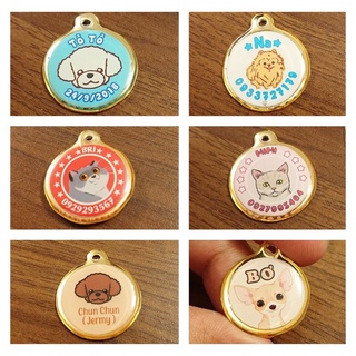 Pet's name - bảng tên đồng tròn