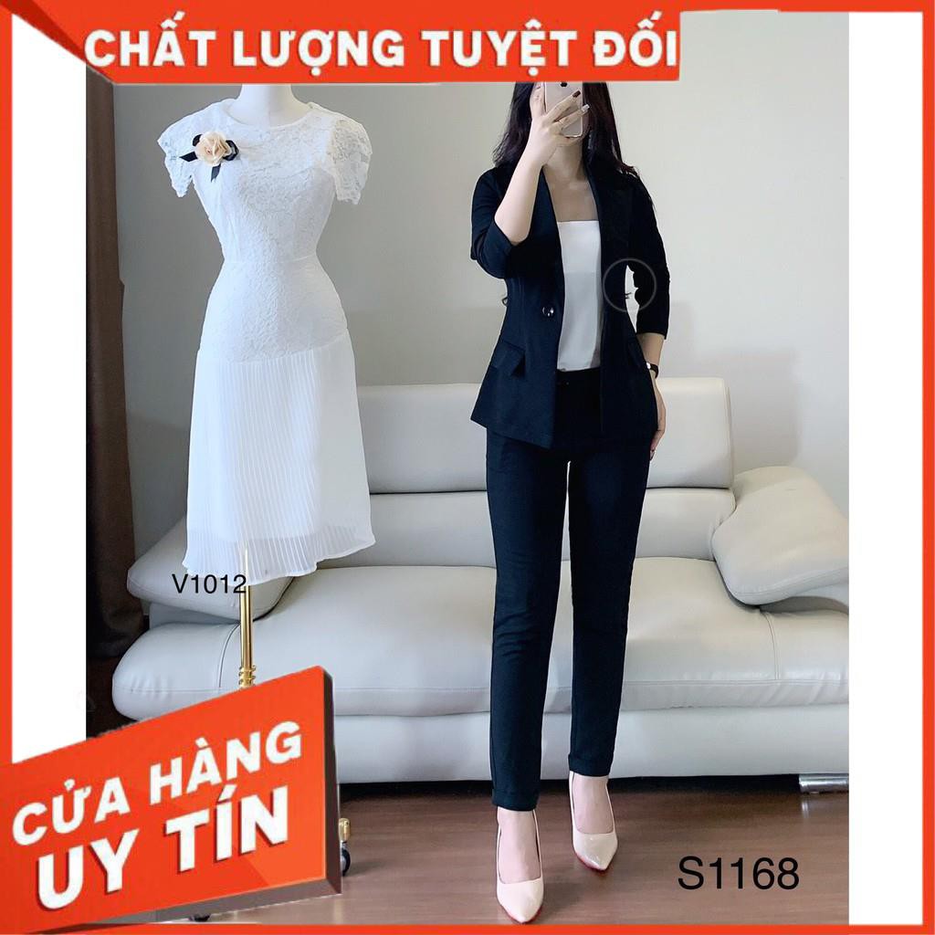 [Mặc Là Sang] Bộ Vest đen công sở S1168 ảnh thật Mie Design