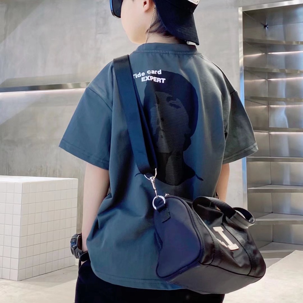 Áo thun BXPB ngắn tay dáng rộng in họa tiết thời trang mùa hè cho bé