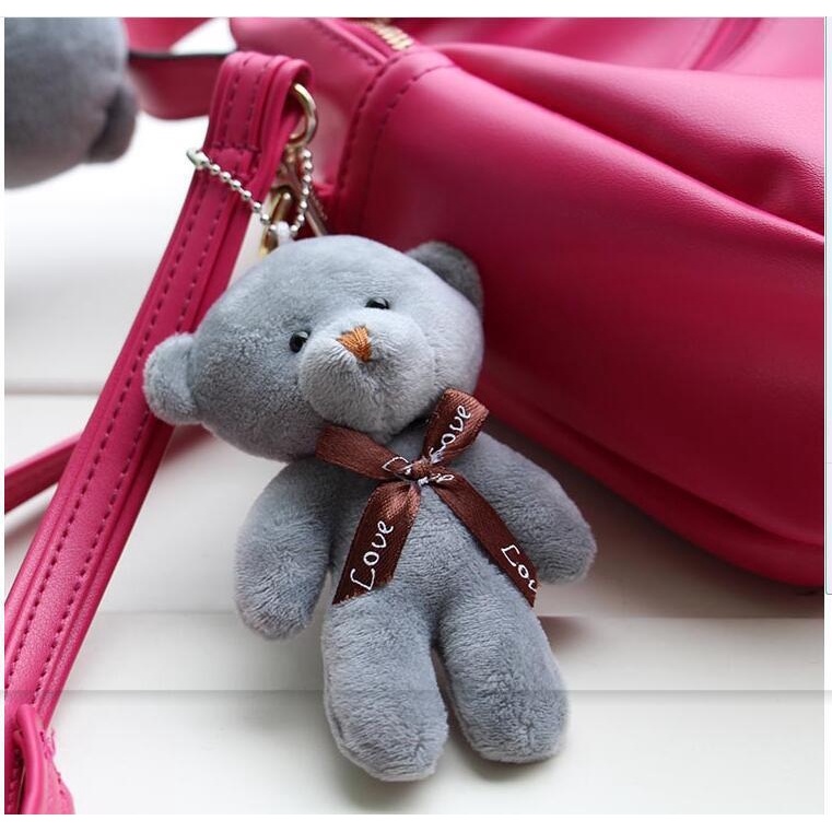 GẤU BÔNG TEDDY MINI NHỎ XINH, DỄ THƯƠNG, NHIỀU MÀU KÍCH THƯỚC 12*9CM CÓ MÓC KHÓA TREO