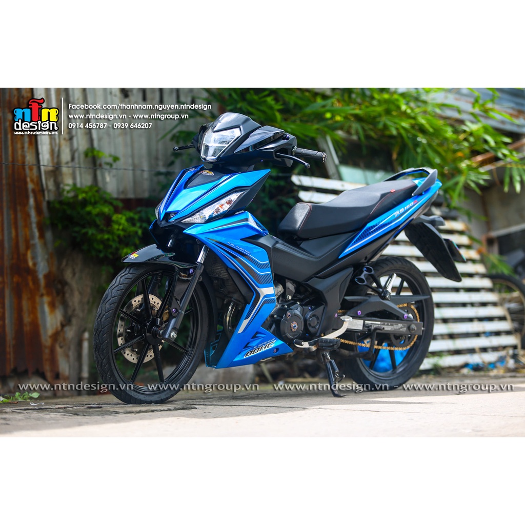 Tem /decal Rời Dán Xe Winner V1 Mẫu Xanh Đen Chữ RS 150R Cực Đẹp, Hàng 3 Lớp Chất Lượng Cao
