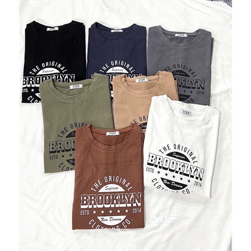 Áo phông tay lỡ BROOKLYN chất cotton khô 3158 / dài 71 rộng 55