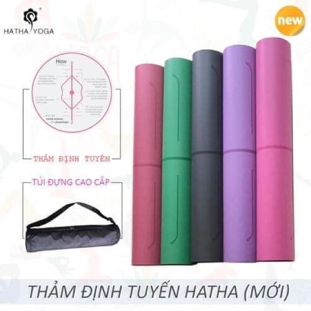 Thảm tập yoga cao su HATHA định tuyến + KÈM TÚI