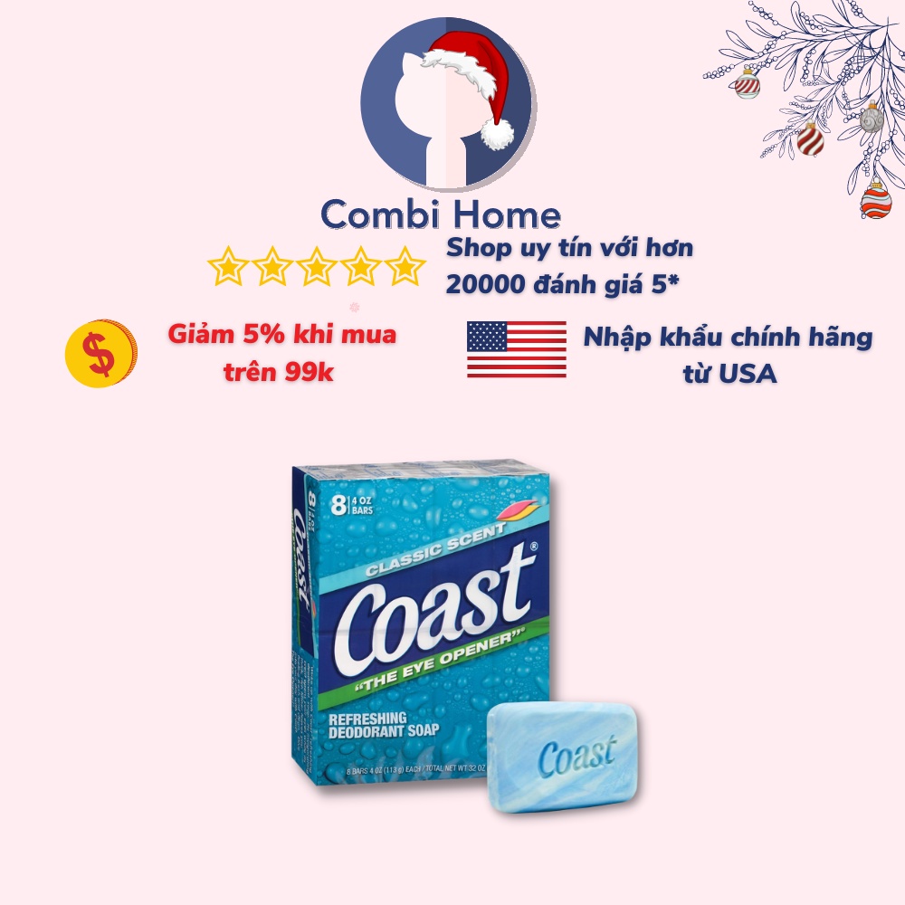 Xà bông, xà phòng Coast cao cấp nhập khẩu từ Mỹ dưỡng da tay, toàn thân với hương thơm dịu nhẹ