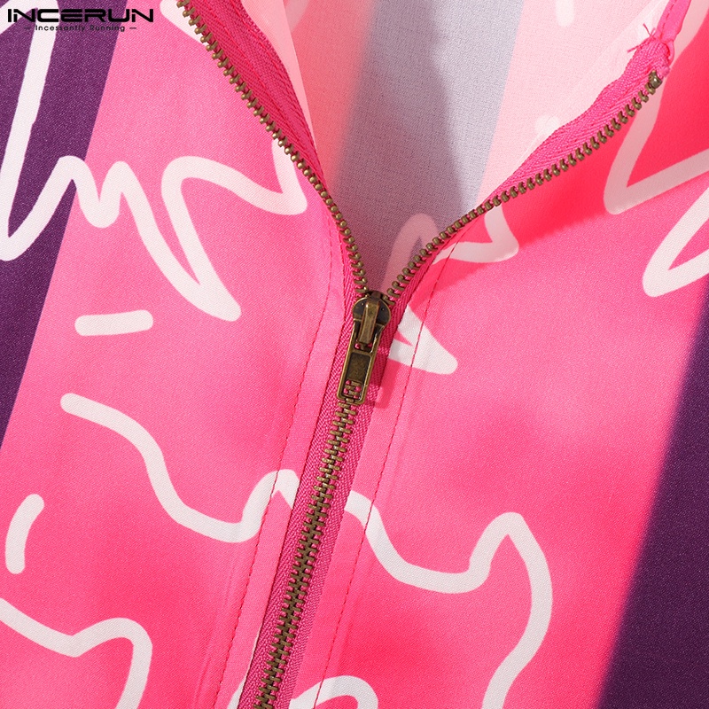 Set áo sát nách và quần dài INCERUN in họa tiết dành cho nam