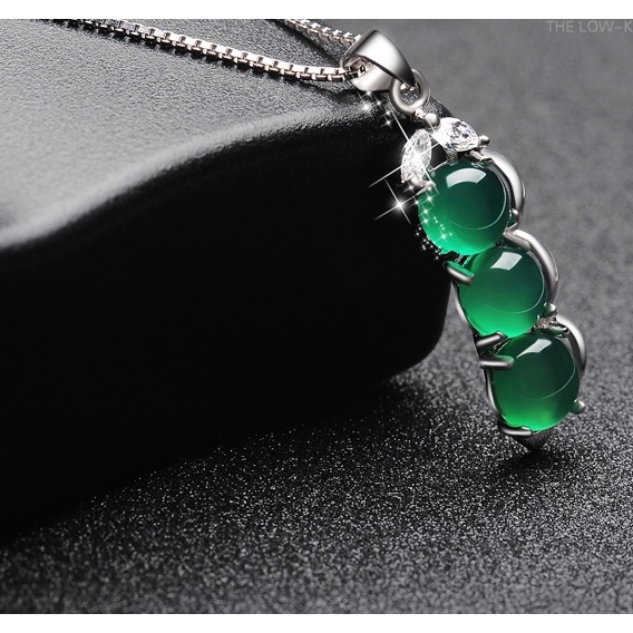 Dây chuyền hạt đậu b.ạ.c 925 phong cách thời trang truyền thống cho bạn gái