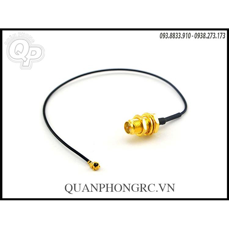 Cáp IPEX 2.4gh 1 to RP-SMA-K Antenna Pigtail Cable 10cm (có kim)