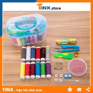 Bộ kim chỉ may vá 55 món sửa chữa quần áo nhanh chóng - Hộp dụng cụ kim chỉ khâu vá tiện lợi tại nhà