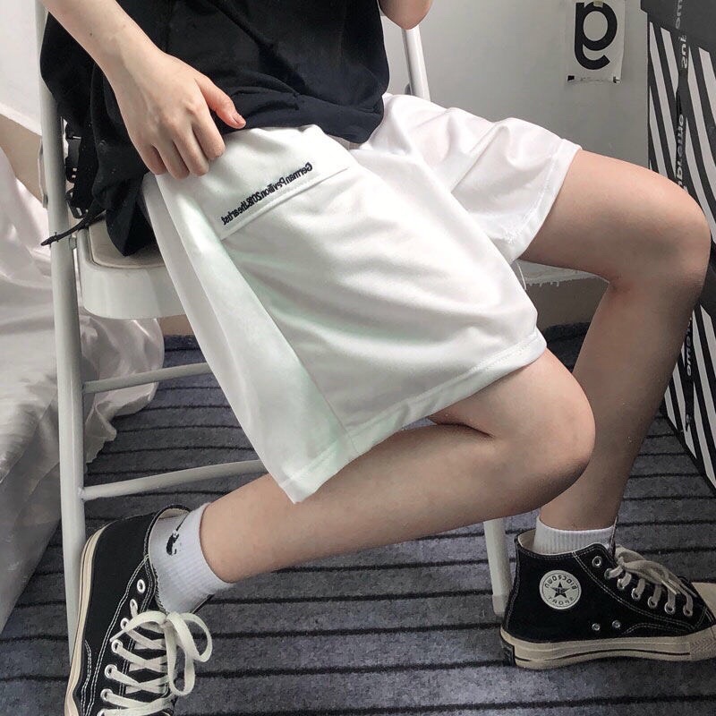Quần short unisex chữ nhỏ túi dày đẹp, cạp chun dễ mặc