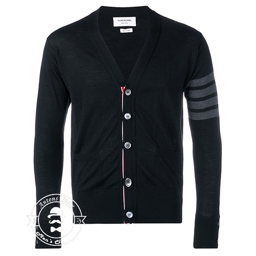 Áo Len Cardigan Thom Browne Màu Đen 4 Vạch Ghi