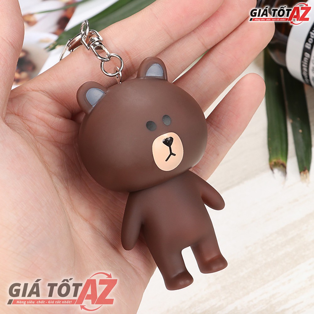 Móc treo chìa khóa, Balô mẫu gấu Brown 3D đứng cực đáng yêu