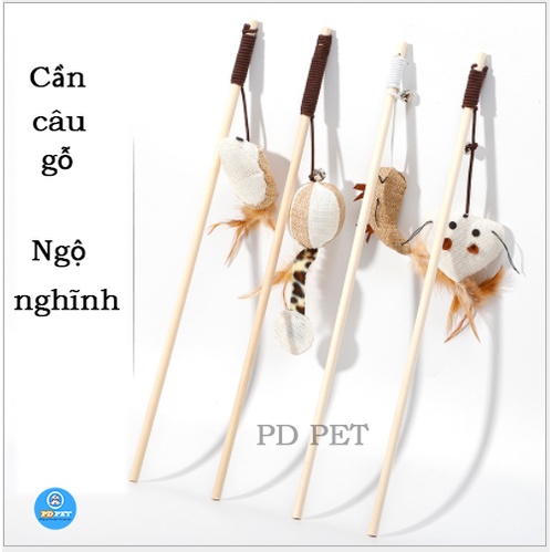 Đồ chơi cho mèo, thú cưng, chó dây hình nhiều con vật, huấn luyện mèo tinh nhanh siêu dễ thương
