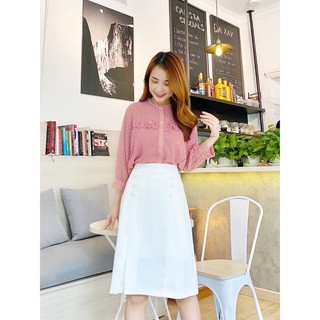 áo sơ mi phối ren hoa tuyết