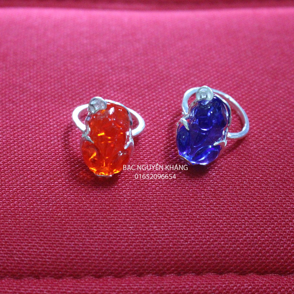 NHẪN TỲ HƯU BẠC TA BỌC ĐÁ PHONG THỦY CHO NGƯỜI MỆNH KIM, MỘC, THỦY, HỎA, THỔ