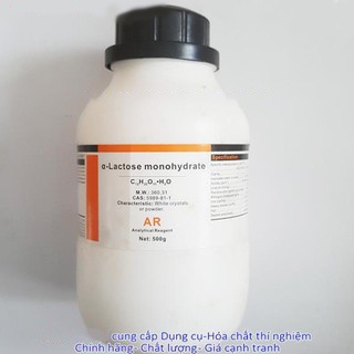 Lactose monohydrate Xilong C12H22O11 chai 500g tinh khiết thí nghiệm