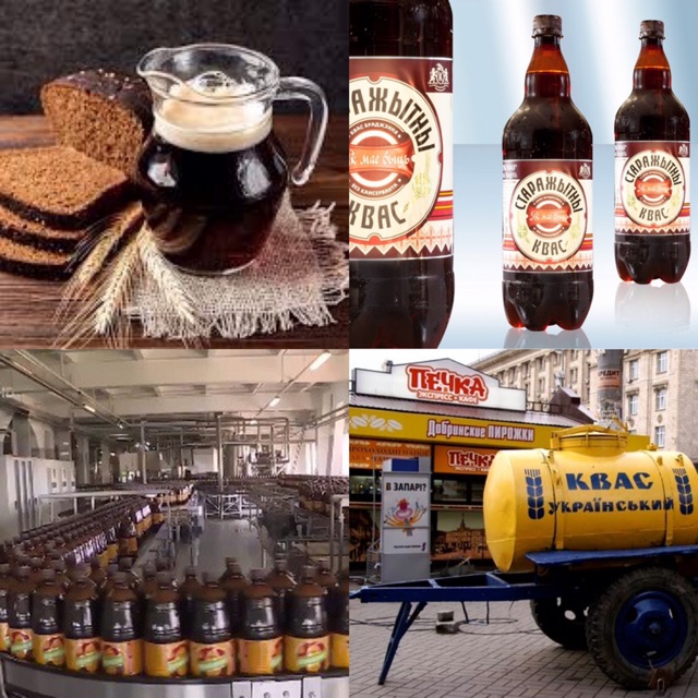 Nước uống Kvass Nga - Nước uống lên men từ Lúa Mạch Nga 2L