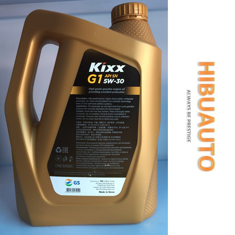 Kixx G1 – Dầu động cơ xăng Kixx G1 SN 5W30 5L