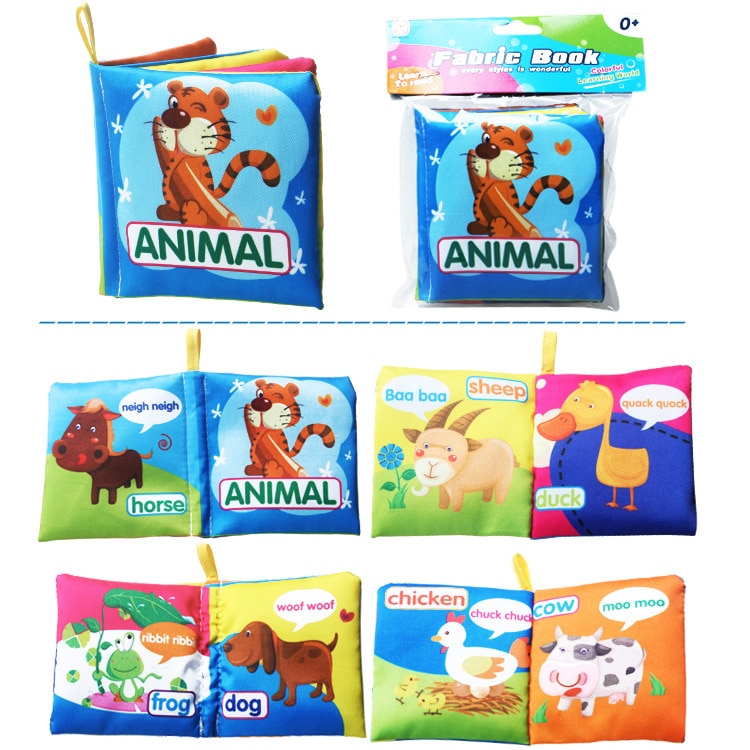 Sách Vải Mềm Tiếng Anh Chủ Đề Động Vật Phát Triển Trí Thông Minh Cho Bé