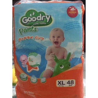 Combo 2 bịch tã quần Goodry size M60/L54/XL48