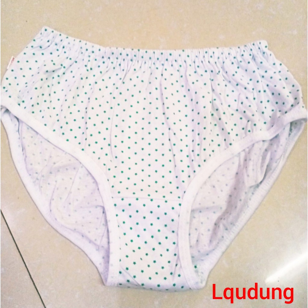 Quần lót người già, quần bà già, phụ nữ mang bầu họa tiết chấm sao vải cotton