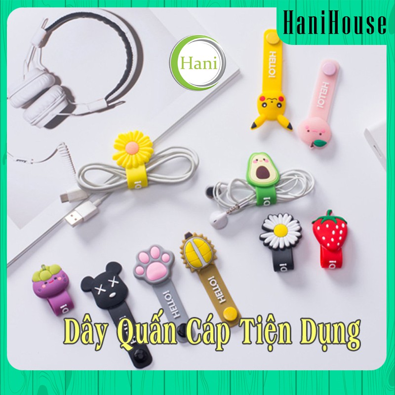 Phụ kiện Dây Quấn Cúc Bấm Bảo Vệ Tai Nghe Cáp Sạc Điện Thoại Đa Năng Hình Xinh Xắn Nhiều Màu Sắc Chất Liệu Silicon Hani | BigBuy360 - bigbuy360.vn