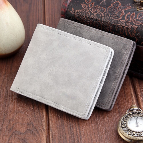 ➤♕❀❤Men´s Leather Bifold ID Card Holder Purse Wallet Billfold Handbag Slim Clutch