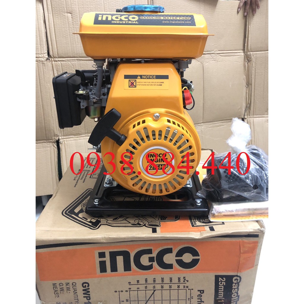 2.5HP Máy bơm nước dùng xăng hiệu INGCO GWP102