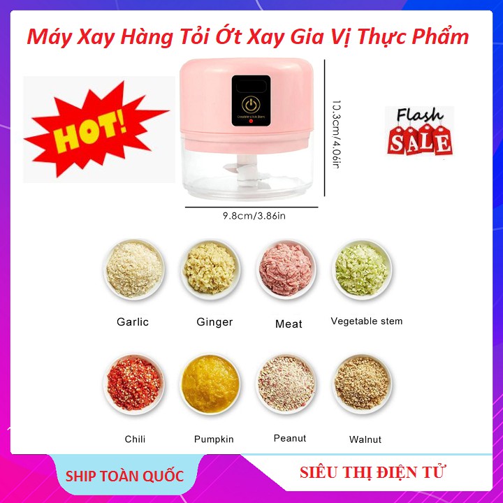 Máy Xay Hành Tỏi Ớt, Máy Xay Thực Phẩm Cao Cấp Siêu Bền - Bảo Hành 6 Tháng