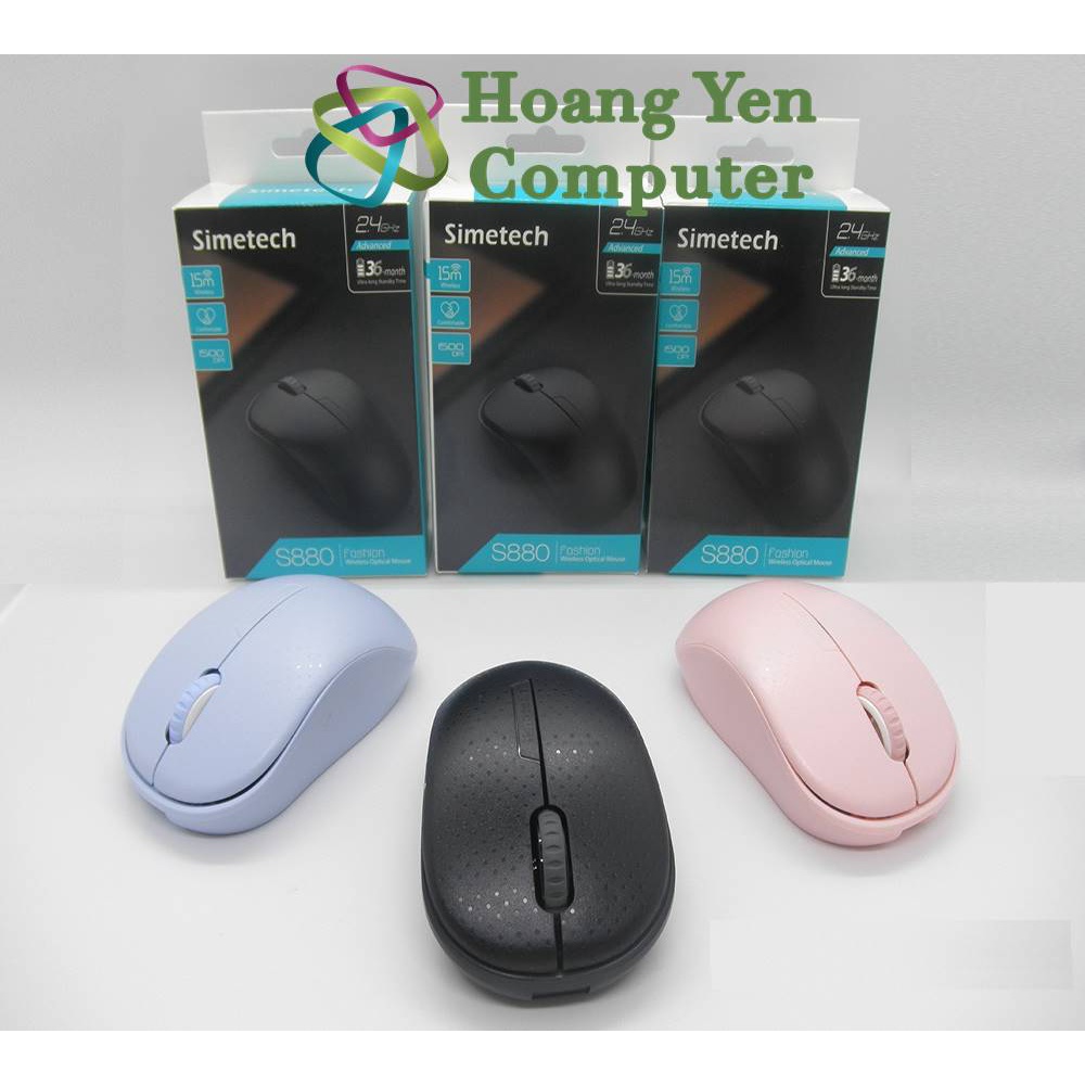 Chuột Không Dây Simetech S880 1500 DPI - BH 1 Năm - Hoàng Yến Computer