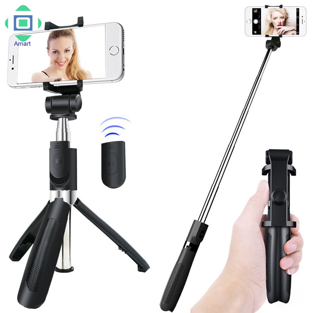 Gậy selfie 2 trong 1 có thể biến thành giá đỡ điện thoại tiện dụng | BigBuy360 - bigbuy360.vn