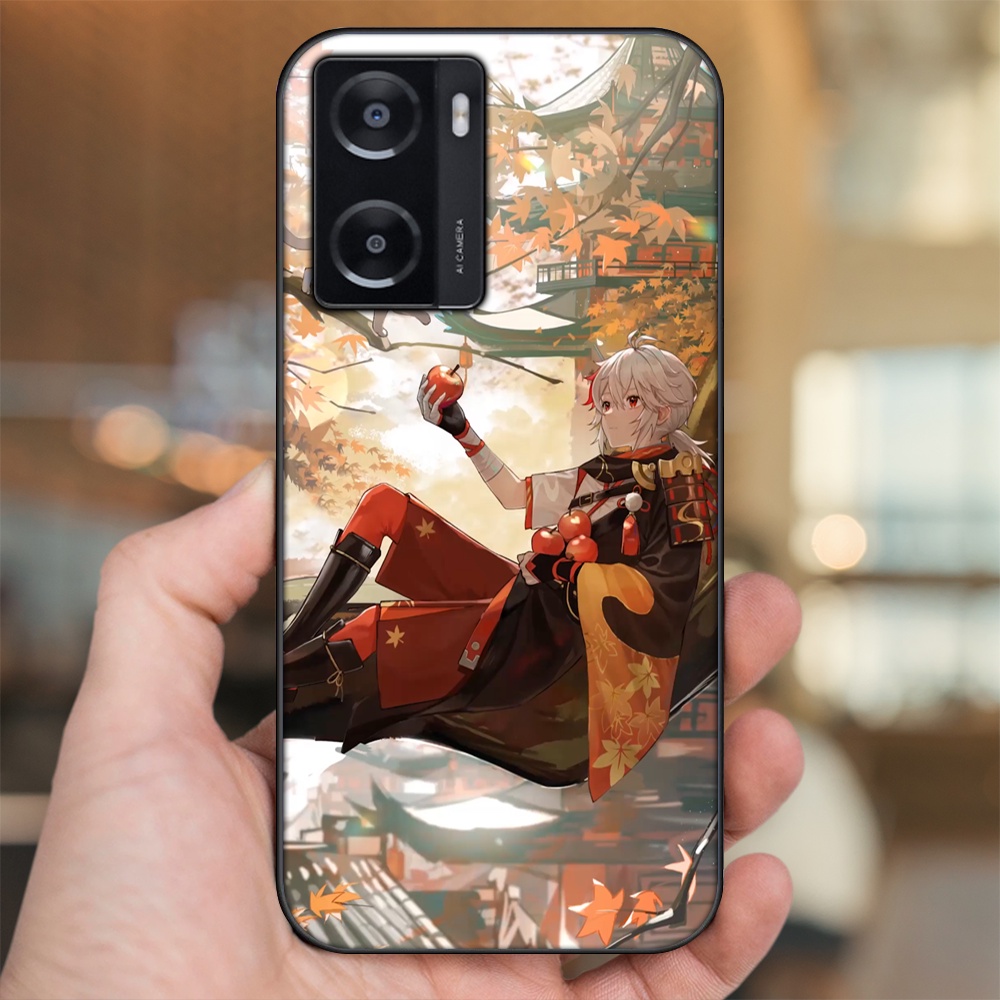 Ốp lưng Oppo A57 4G viền đen in hình Kazuha Genshin Impact