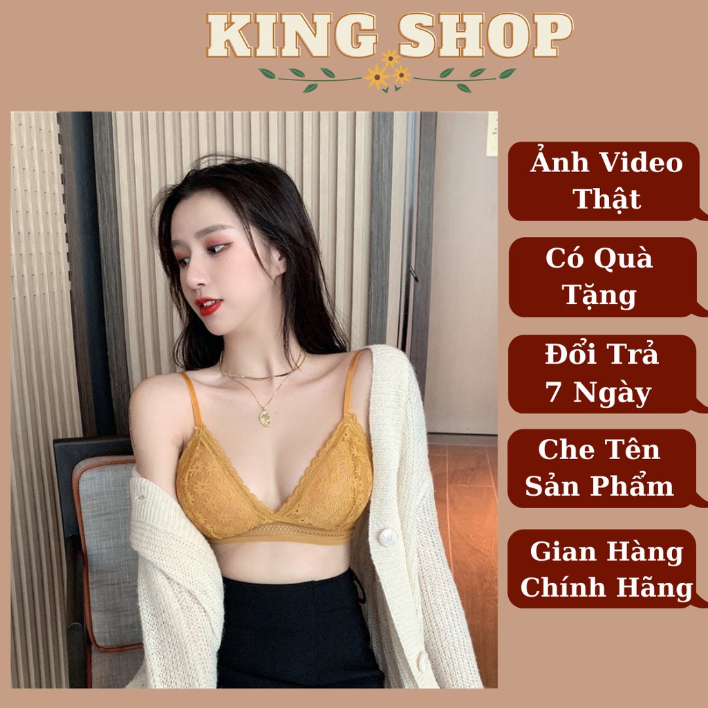Áo Bra Ren Nữ ⭐FREESHIP⭐ Áo Ngực Hoa 2 Dây Mút Mỏng B7156