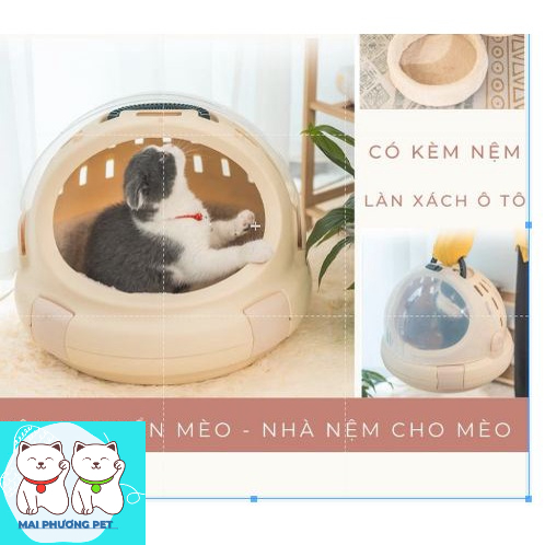 Nhà Đĩa Bay UFO 2in1 Cho Chó Mèo - Nhà Cho Chó Mèo Kiêm Túi Du Lịch - Nhà Mèo Thông Minh