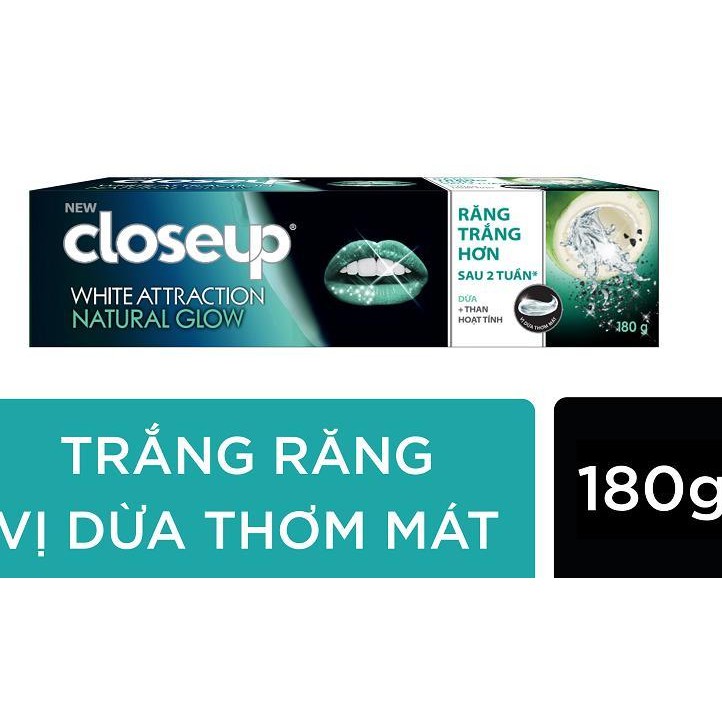 Kem đánh răng closeup dừa Than hoạt tính 180g/ 230g
