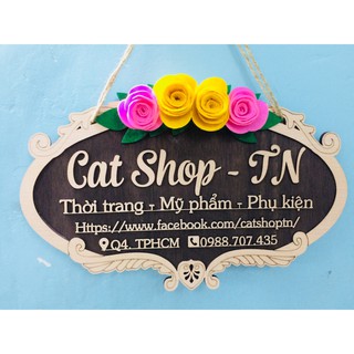 Decor gỗ - Biển/Bảng tên shop