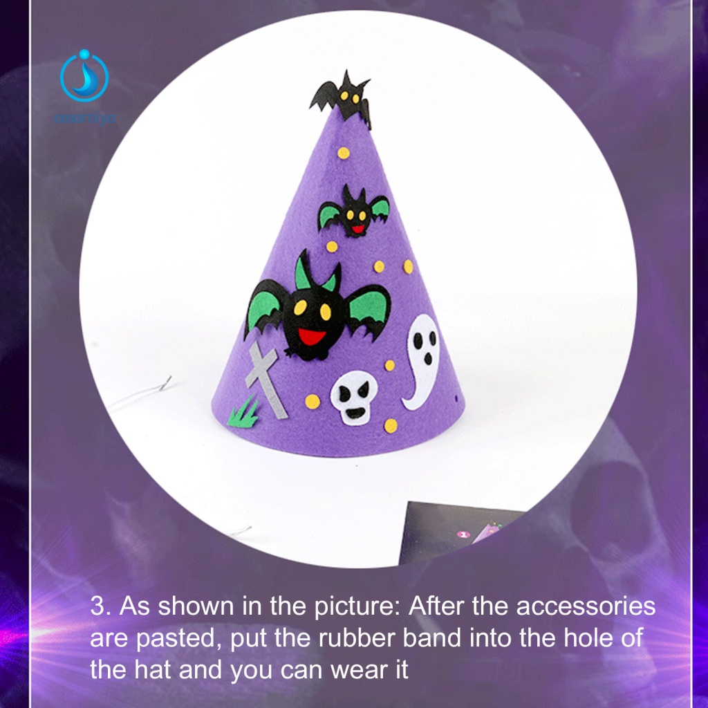 1 Bộ Nón Phù Thủy Làm Thủ Công Cho Bé