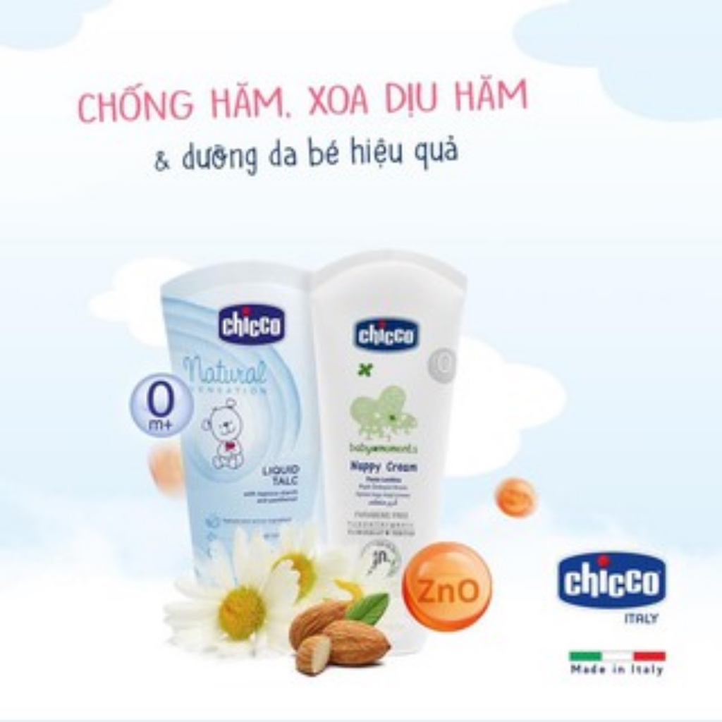 Kem Chống Hăm 3 Tác Động Chicco 0M+ Hỗ Trợ Dưỡng Da Hiệu Quả Cho Trẻ 100ml