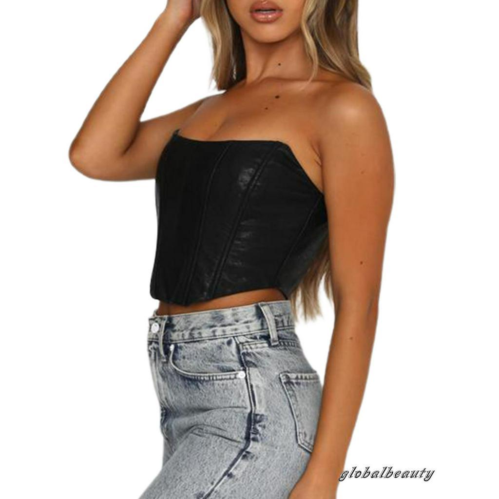 Áo Ống Bằng Da Pu Phong Cách Quyến Rũ Dành Cho Nữ | BigBuy360 - bigbuy360.vn