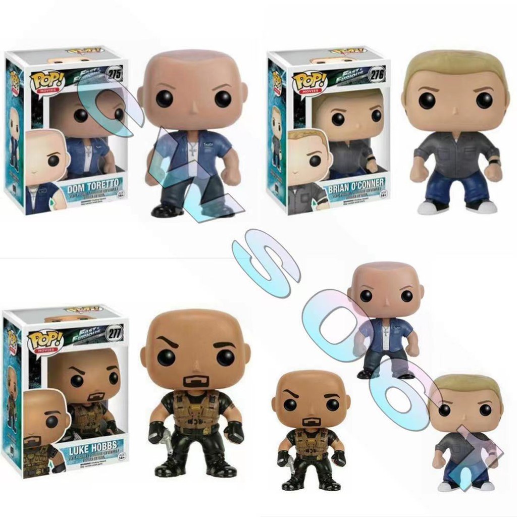 FUNKO POP Phim Fast And The Furious Vinyl Figurine Dom Toretto 275 / Brian O 'conner 276 / Luke Hobb