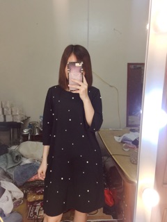 Váy suông đính ngọc