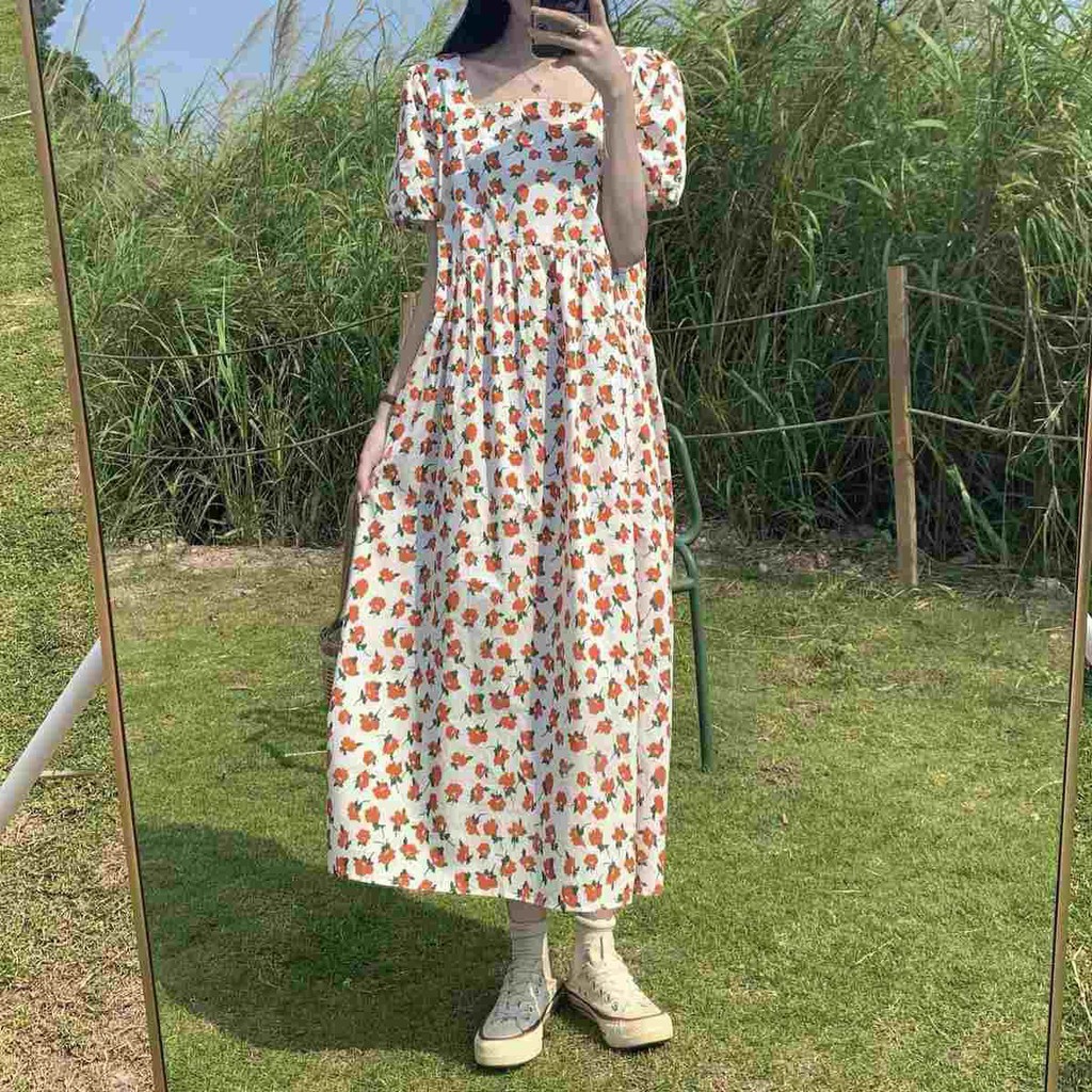 Váy Đầm Hoa Dáng Baby Doll Bánh Bèo Sang Chảnh Nữ Tính Phong Cách Hàn Quốc Cao Cấp DOLL | BigBuy360 - bigbuy360.vn