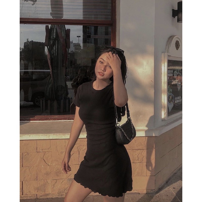 Đầm Thun Trơn Basic Cuốn Biên Cá Tính D3 | BigBuy360 - bigbuy360.vn